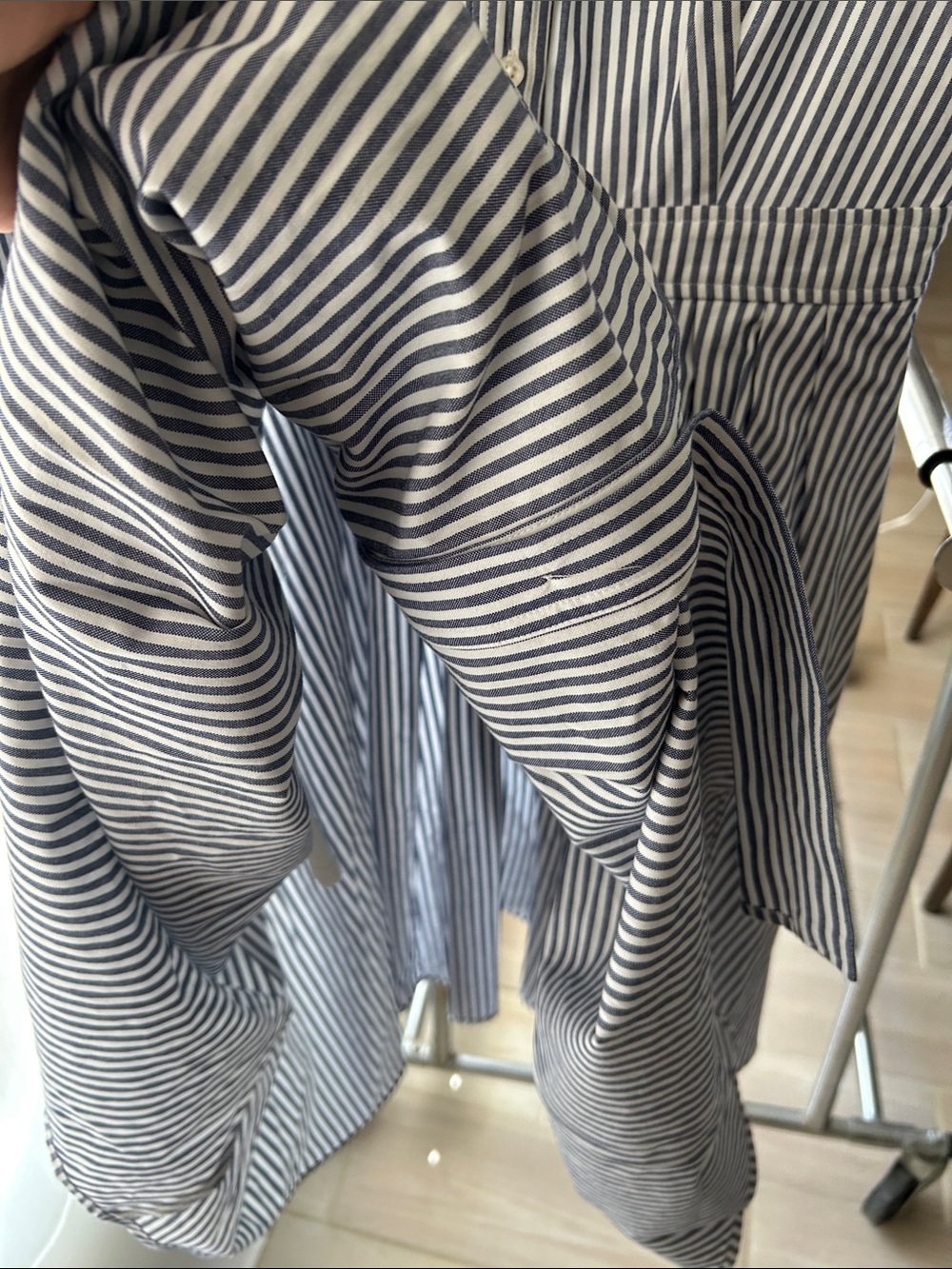 Eliza J Black and White Striped Shirt Dress women’s - Picture 6 of 7